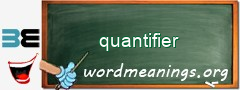 WordMeaning blackboard for quantifier
